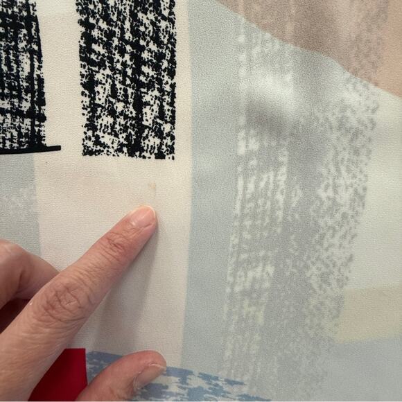 Aritzia Babaton Jessie Abstract Print Midi Dress Short Sleeve Size Small - Picture 9 of 11